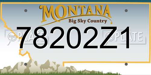 78202Z1 Montana License Plate