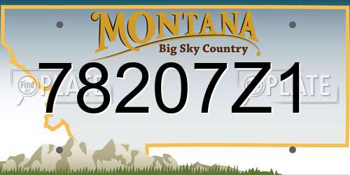 78207Z1 Montana License Plate