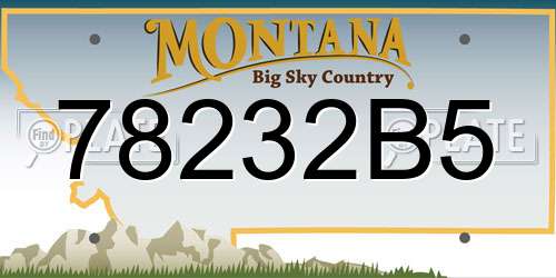78232B5 Montana License Plate