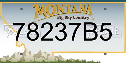 78237B5 Montana License Plate