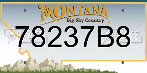78237B8 Montana License Plate