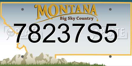 78237S5 Montana License Plate