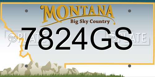 7824GS Montana License Plate