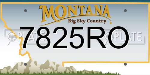 7825RO Montana License Plate