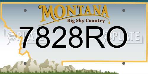 7828RO Montana License Plate