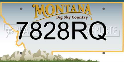7828RQ Montana License Plate