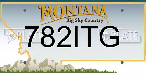 782ITG Montana License Plate