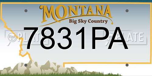 7831PA Montana License Plate
