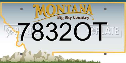 7832OT Montana License Plate