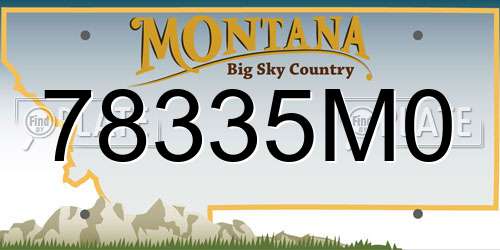 78335M0 Montana License Plate