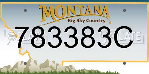 783383C Montana License Plate