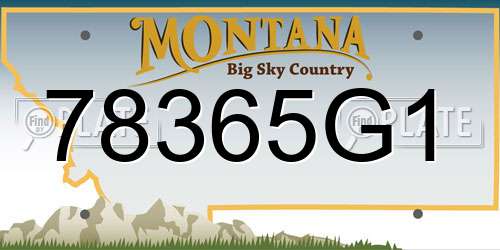 78365G1 Montana License Plate
