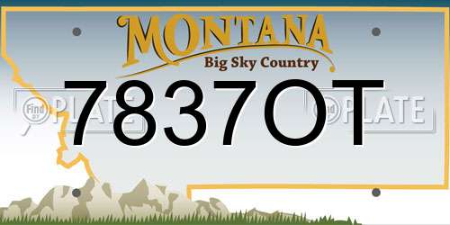 7837OT Montana License Plate
