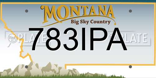 783IPA Montana License Plate