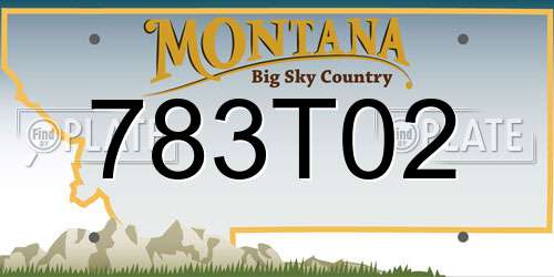 783T02 Montana License Plate