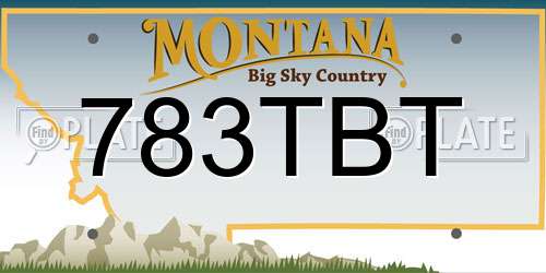 783TBT Montana License Plate