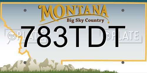 783TDT Montana License Plate