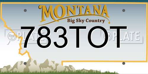 783TOT Montana License Plate