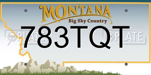 783TQT Montana License Plate