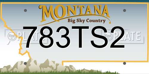 783TS2 Montana License Plate