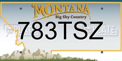 783TSZ Montana License Plate