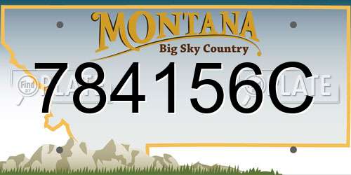 784156C Montana License Plate