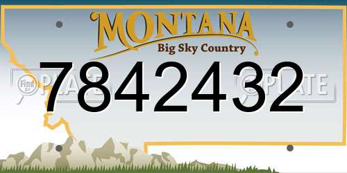 7842432 Montana License Plate