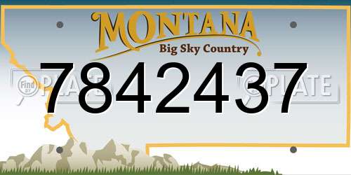 7842437 Montana License Plate