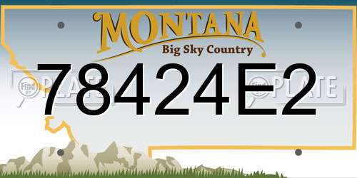 78424E2 Montana License Plate