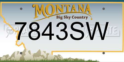 7843SW Montana License Plate