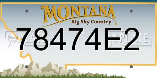 78474E2 Montana License Plate