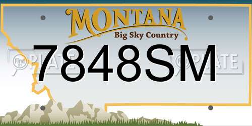 7848SM Montana License Plate