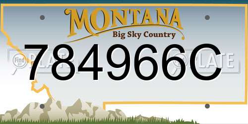 784966C Montana License Plate