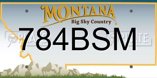 784BSM Montana License Plate