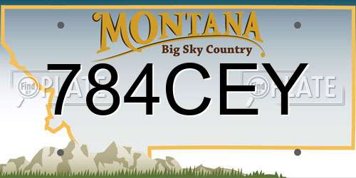 784CEY Montana License Plate