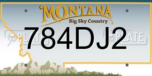784DJ2 Montana License Plate