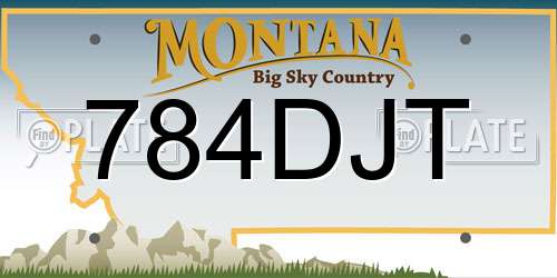 784DJT Montana License Plate