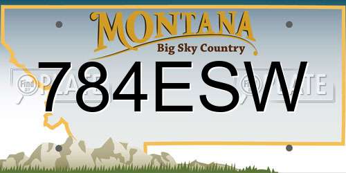 784ESW Montana License Plate