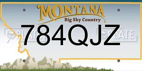 784QJZ Montana License Plate