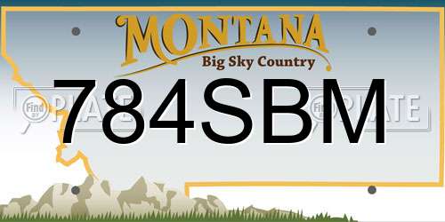 784SBM Montana License Plate