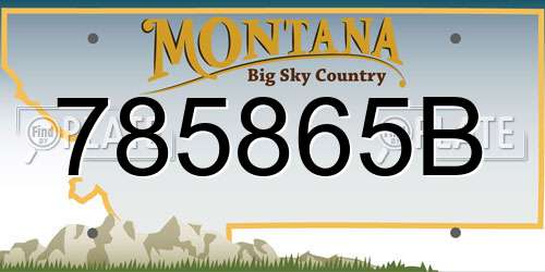 785865B Montana License Plate