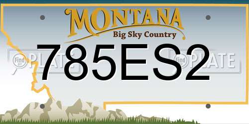 785ES2 Montana License Plate