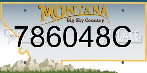 786048C Montana License Plate