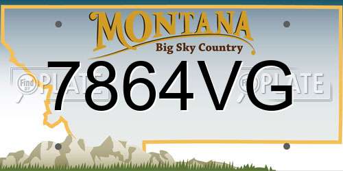 7864VG Montana License Plate
