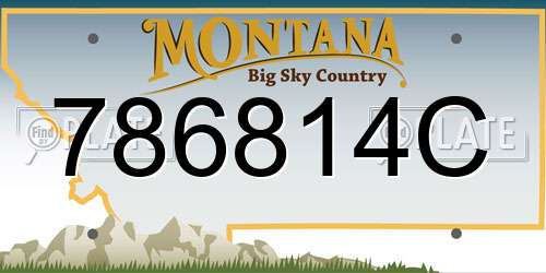 786814C Montana License Plate