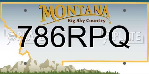 786RPQ Montana License Plate