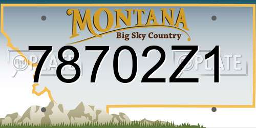 78702Z1 Montana License Plate