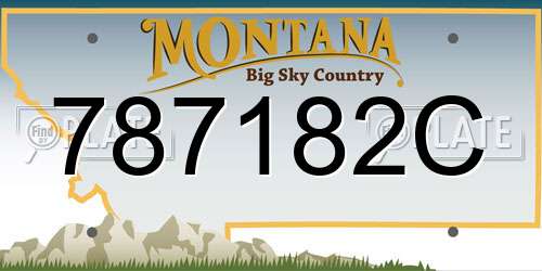 787182C Montana License Plate