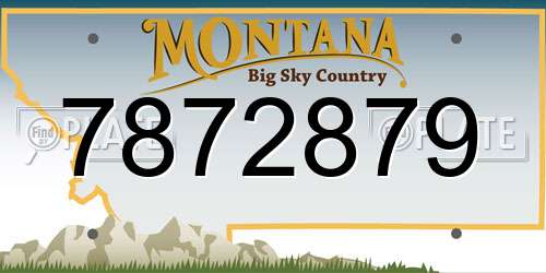 7872879 Montana License Plate