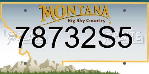 78732S5 Montana License Plate
